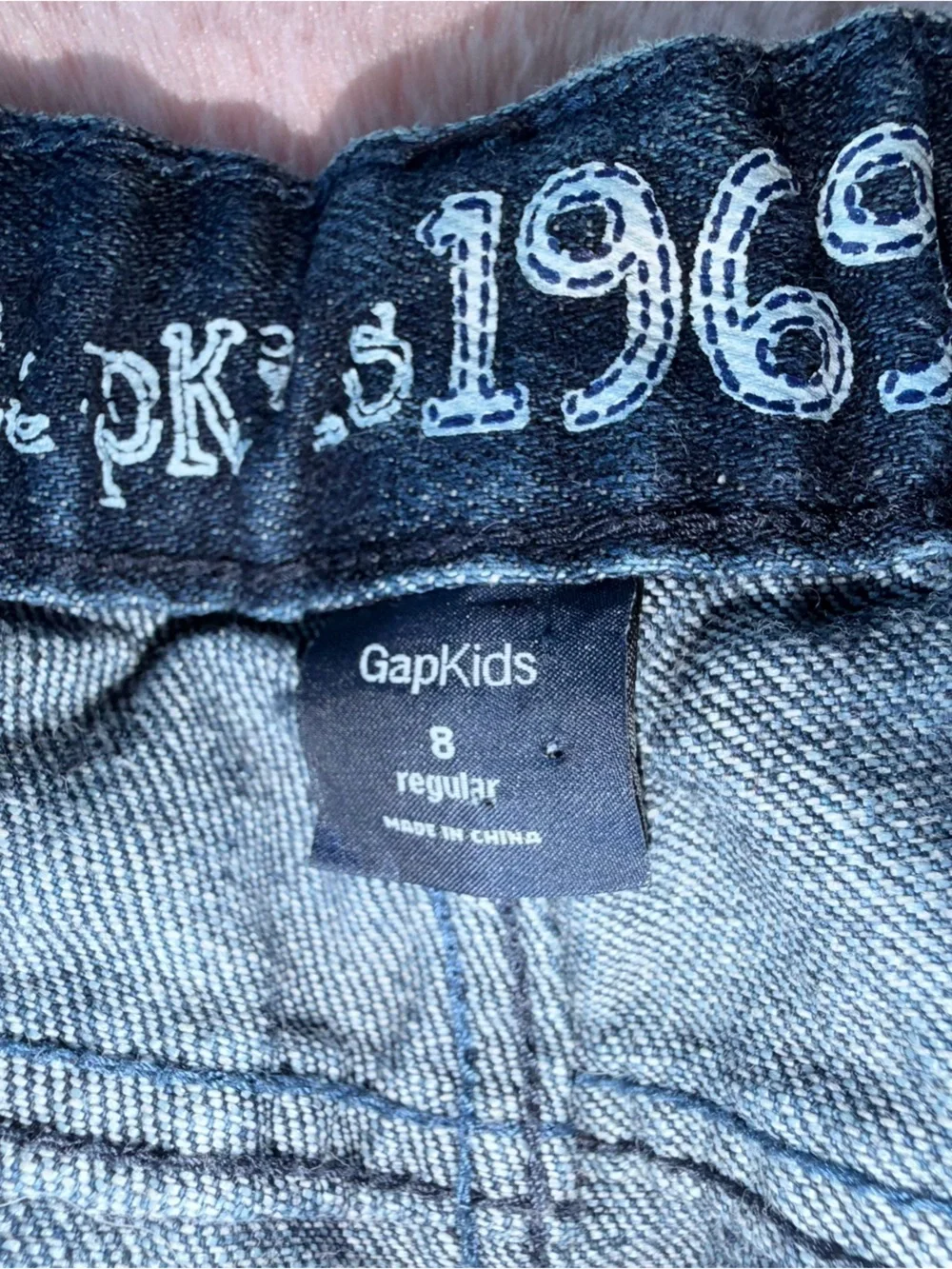 GAP Kids Dark Blue Denim Ruffle-Hem Mini Skirt